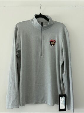 lululemon athletica Light Grey Quarter-Zip Pullover with Florida panthers logo